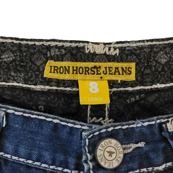 Iron Horse Jeans Women Size 8 Long Bootcut Demin - Picture 7 of 11